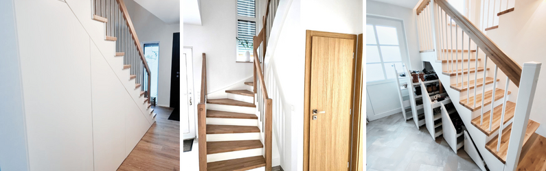 3 Varianten Treppen mit Stauraum