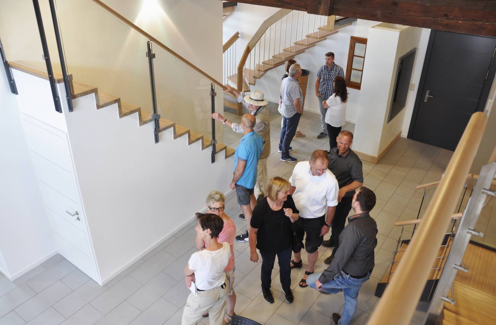 Schautag bei FEUERSTEIN-Treppen in Dipperz bei Fulda - Holztreppen vom Fachmann zum Anfassen und Begehen